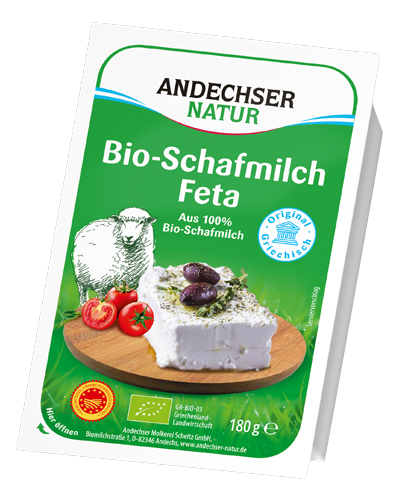Bio-Schafsmilch-Feta mind. 45 % Fett i. Tr. 180g