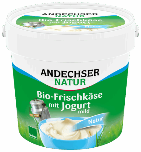 Bio-Frischkäse-Zubereitung Natur 1kg Eimer